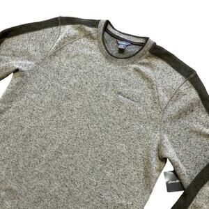 NWT EDDIE BAUER Summit Crew Neck Sweater in Light Khaki  Fleece lined  SZ L